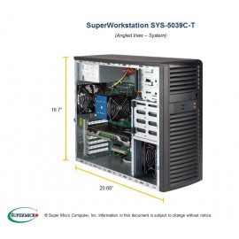 Supermicro SuperWorkstation SYS-5039C-T pod kątem