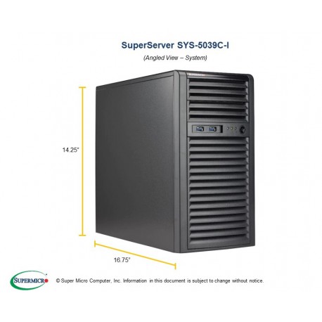 Supermicro SuperWorkstation SYS-5039C-I pod kątem