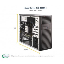 Supermicro SuperWorkstation SYS-5039A-I pod kątem