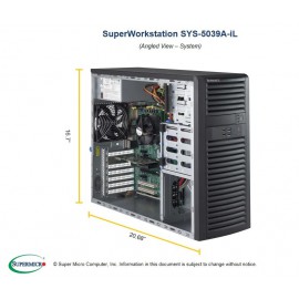 Supermicro SuperWorkstation SYS-5039A-IL pod kątem