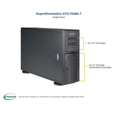 Supermicro SuperWorkstation SYS-7048A-T pod kątem