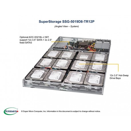 Supermicro SuperStorage SSG-5019D12-TR12P pod kątem
