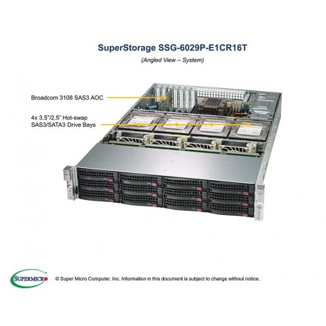 Supermicro SuperStorage SSG-6029P-E1CR16T pod kątem