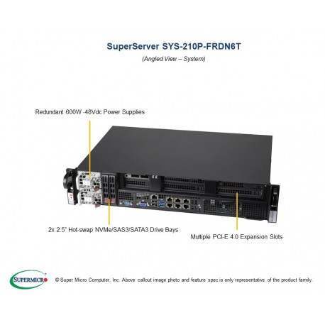 Supermicro IoT SuperServer SYS-210P-FRDN6T pod kątem