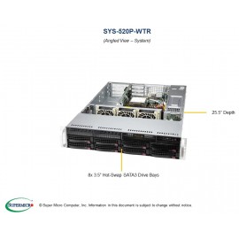 Supermicro UP SuperServer SYS-520P-WTR pod kątem