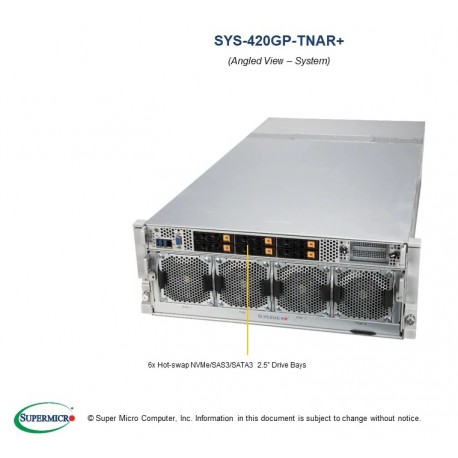 Supermicro GPU SuperServer SYS-420GP-TNAR+ pod kątem