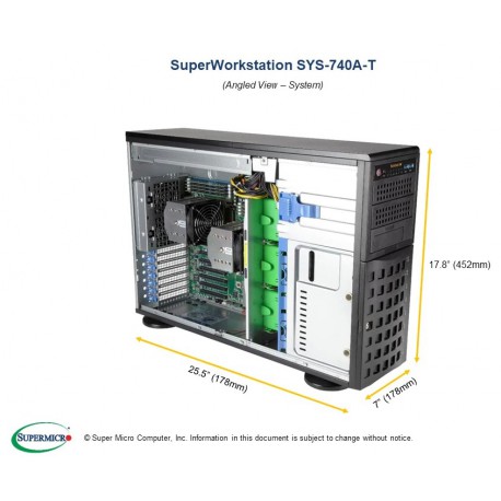 Supermicro Super Workstation SYS-740A-T pod kątem