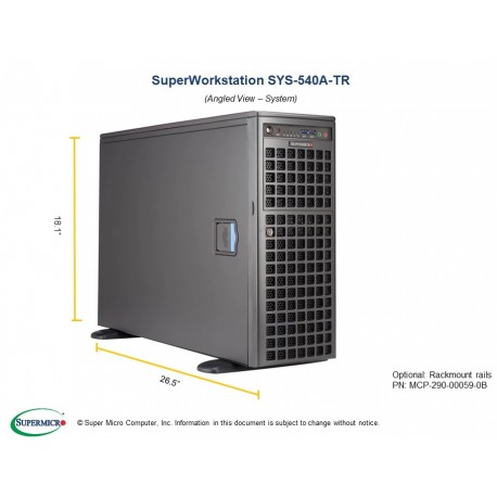 Supermicro UP Workstation SYS-540A-TR pod kątem