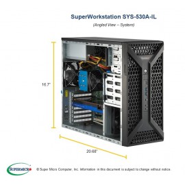 Supermicro UP Workstation SYS-530A-IL pod kątem