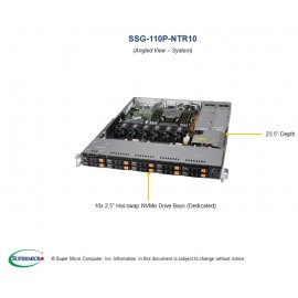 Supermicro UP Storage SuperServer SSG-110P-NTR10 pod kątem
