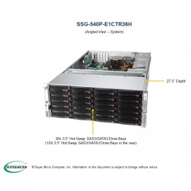 Supermicro UP Storage SuperServer SSG-540P-E1CTR36H pod kątem