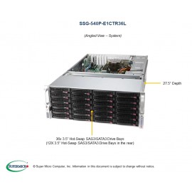 Supermicro UP Storage SuperServer SSG-540P-E1CTR36L pod kątem