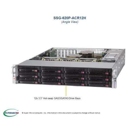 Supermicro Storage SuperServer SSG-620P-ACR12H pod kątem
