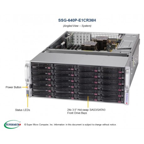 Supermicro Storage SuperServer SSG-640P-E1CR36H pod kątem