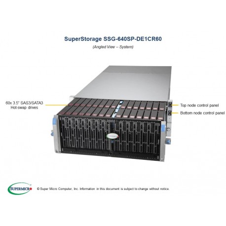 Supermicro Storage SuperServer SSG-640SP-DE1CR60 pod kątem