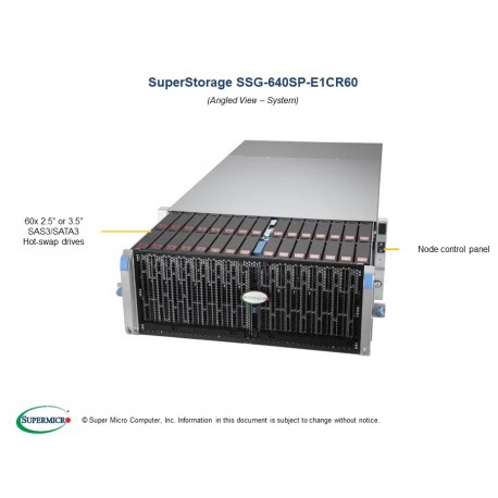 Supermicro Storage SuperServer SSG-640SP-E1CR60 pod kątem
