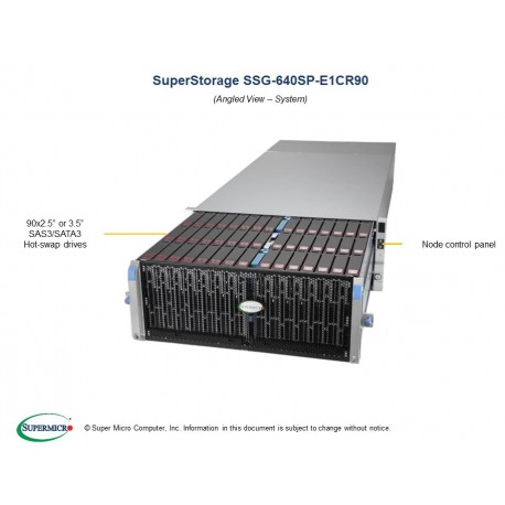 Supermicro Storage SuperServer SSG-640SP-E1CR90 pod kątem