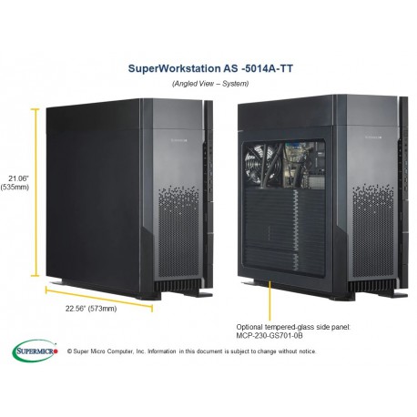 Supermicro A+ SuperWorkstation 5014A-TT pod kątem