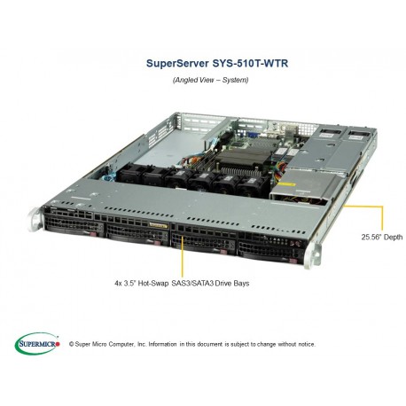 Supermicro UP SuperServer SYS-510T-WTR pod kątem