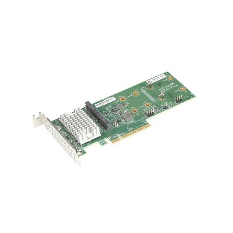 Karta nośna Supermicro  2x hybrydowe porty NVMe/SATA AOC-SLG3-2H8M2