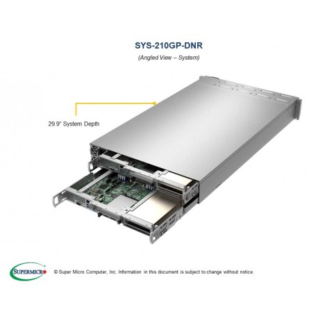 Supermicro GPU SuperServer SYS-210GP-DNR pod kątem