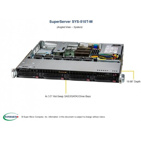 Supermicro UP SuperServer SYS-510T-M pod kątem