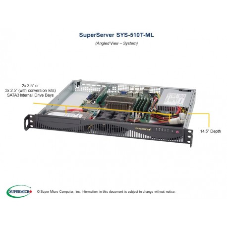 Supermicro UP SuperServer SYS-510T-ML pod kątem