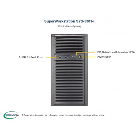 Supermicro UP Workstation SYS-530T-I