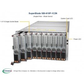Supermicro Blade SBI-610P-1C2N serwer pod kątem