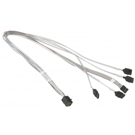 Kabel odwrotny cross-over MiniSAS HD na 4 SATA 55cm Supermicro CBL-SAST-0631