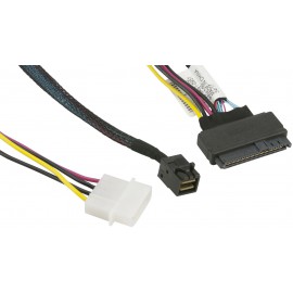 Kabel MiniSAS HD SFF-8643 na U2. PCIE SFF-8639 55cm Supermicro CBL-SAST-0957