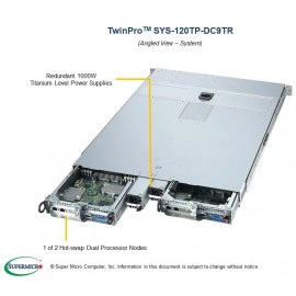 Supermicro Twin SuperServer SYS-120TP-DC9TR pod kątem