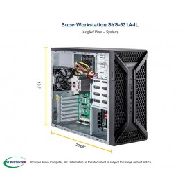 Supermicro UP Workstation SYS-531A-IL pod kątem