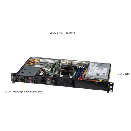 Supermicro IoT SuperServer SYS-110A-24C-RN10SP pod kątem