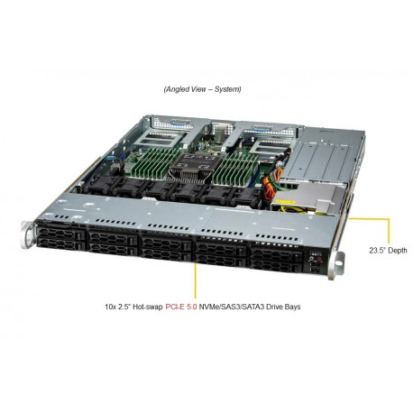 Supermicro UP SuperServer SYS-111C-NR pod kątem