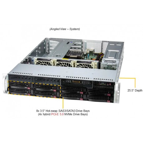 Supermicro UP SuperServer SYS-521E-WR pod kątem