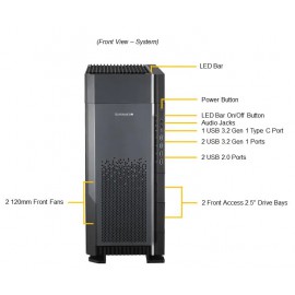 Supermicro SuperWorkstation SYS-551A-T przód