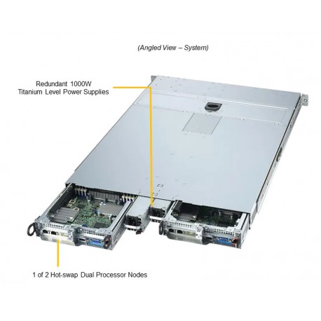 Supermicro Twin SuperServer SYS-120TP-DC8TR pod kątem