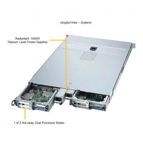 Supermicro Twin SuperServer SYS-120TP-DTTR pod kątem