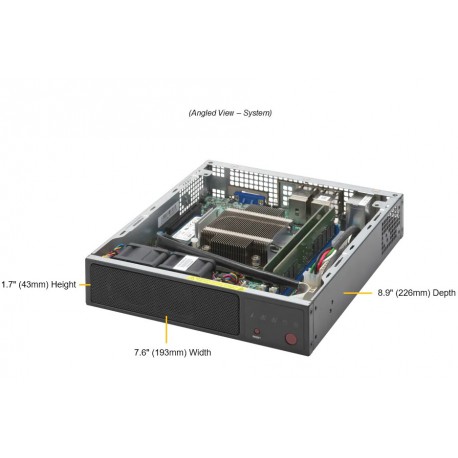 Supermicro IoT SuperServer SYS-E200-12A-8C pod kątem