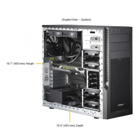 Supermicro Desktop Gaming SuperWorkstation SYS-531AD-I pod kątem